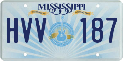 MS license plate HVV187