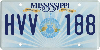MS license plate HVV188
