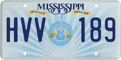 MS license plate HVV189