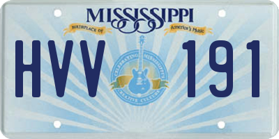 MS license plate HVV191