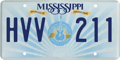 MS license plate HVV211