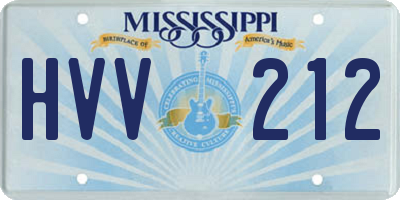 MS license plate HVV212