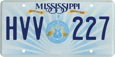MS license plate HVV227