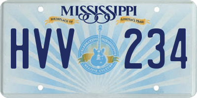 MS license plate HVV234