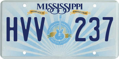 MS license plate HVV237