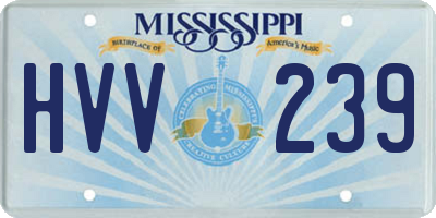MS license plate HVV239