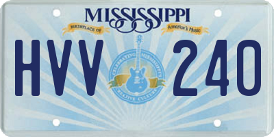 MS license plate HVV240