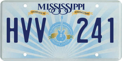 MS license plate HVV241