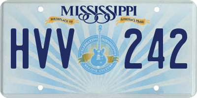 MS license plate HVV242