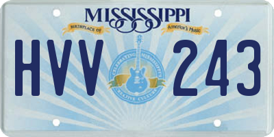 MS license plate HVV243