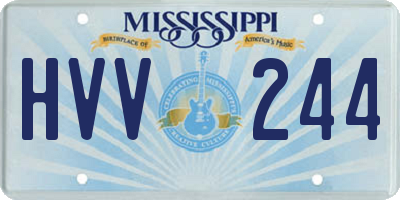 MS license plate HVV244