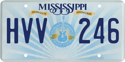 MS license plate HVV246