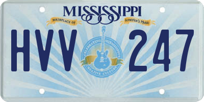 MS license plate HVV247