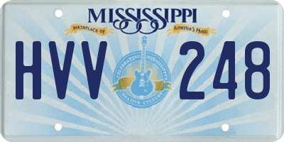MS license plate HVV248