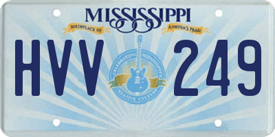 MS license plate HVV249