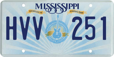 MS license plate HVV251