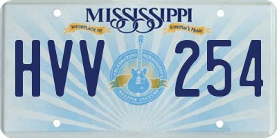 MS license plate HVV254