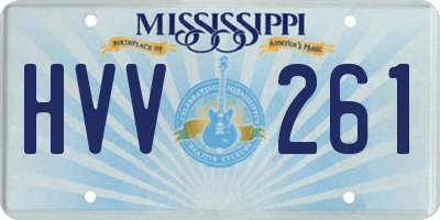MS license plate HVV261