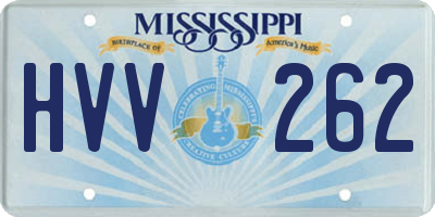 MS license plate HVV262