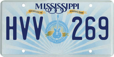 MS license plate HVV269