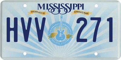 MS license plate HVV271