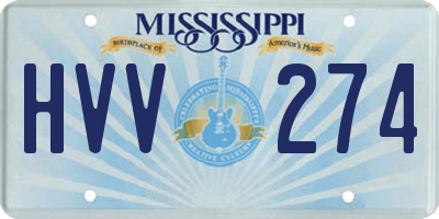 MS license plate HVV274