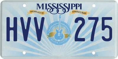 MS license plate HVV275