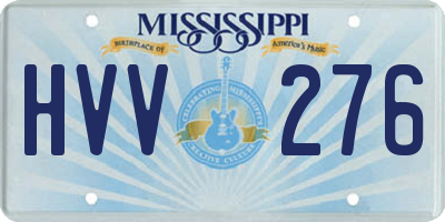 MS license plate HVV276