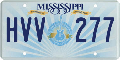 MS license plate HVV277