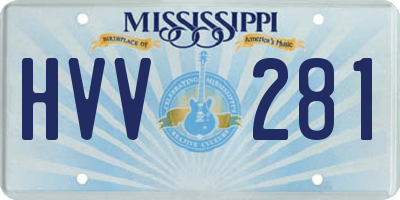 MS license plate HVV281