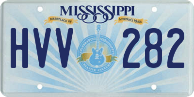 MS license plate HVV282