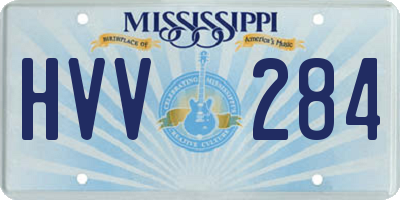 MS license plate HVV284
