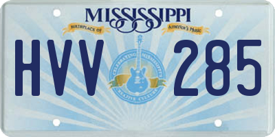 MS license plate HVV285