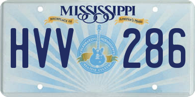 MS license plate HVV286