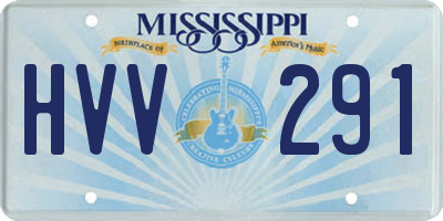 MS license plate HVV291