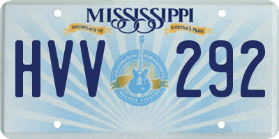 MS license plate HVV292