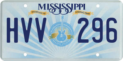 MS license plate HVV296