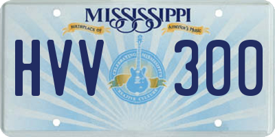 MS license plate HVV300