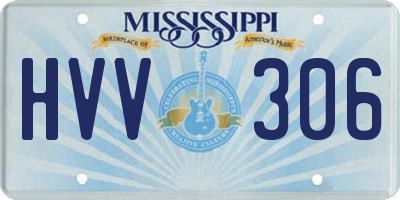 MS license plate HVV306