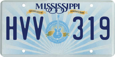 MS license plate HVV319