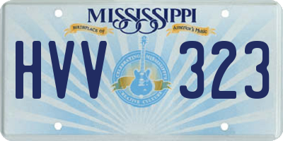 MS license plate HVV323