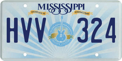MS license plate HVV324