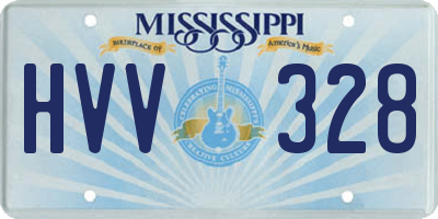 MS license plate HVV328