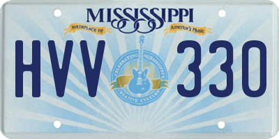 MS license plate HVV330