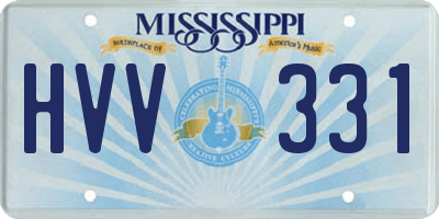 MS license plate HVV331