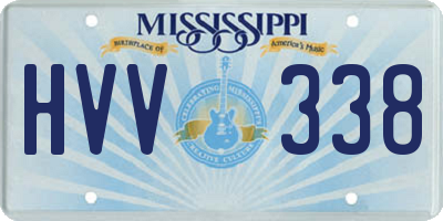 MS license plate HVV338