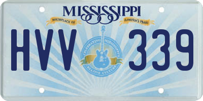 MS license plate HVV339