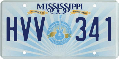 MS license plate HVV341