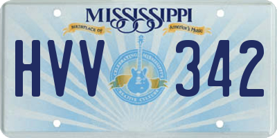 MS license plate HVV342