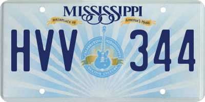MS license plate HVV344